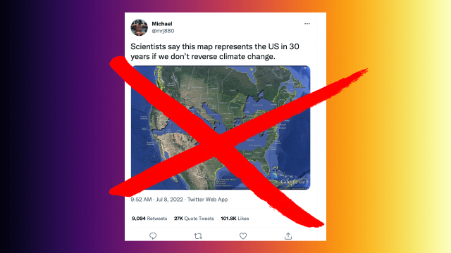 Climate change map show impact of climate change