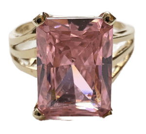 Barbiecore Pink CZ Ring