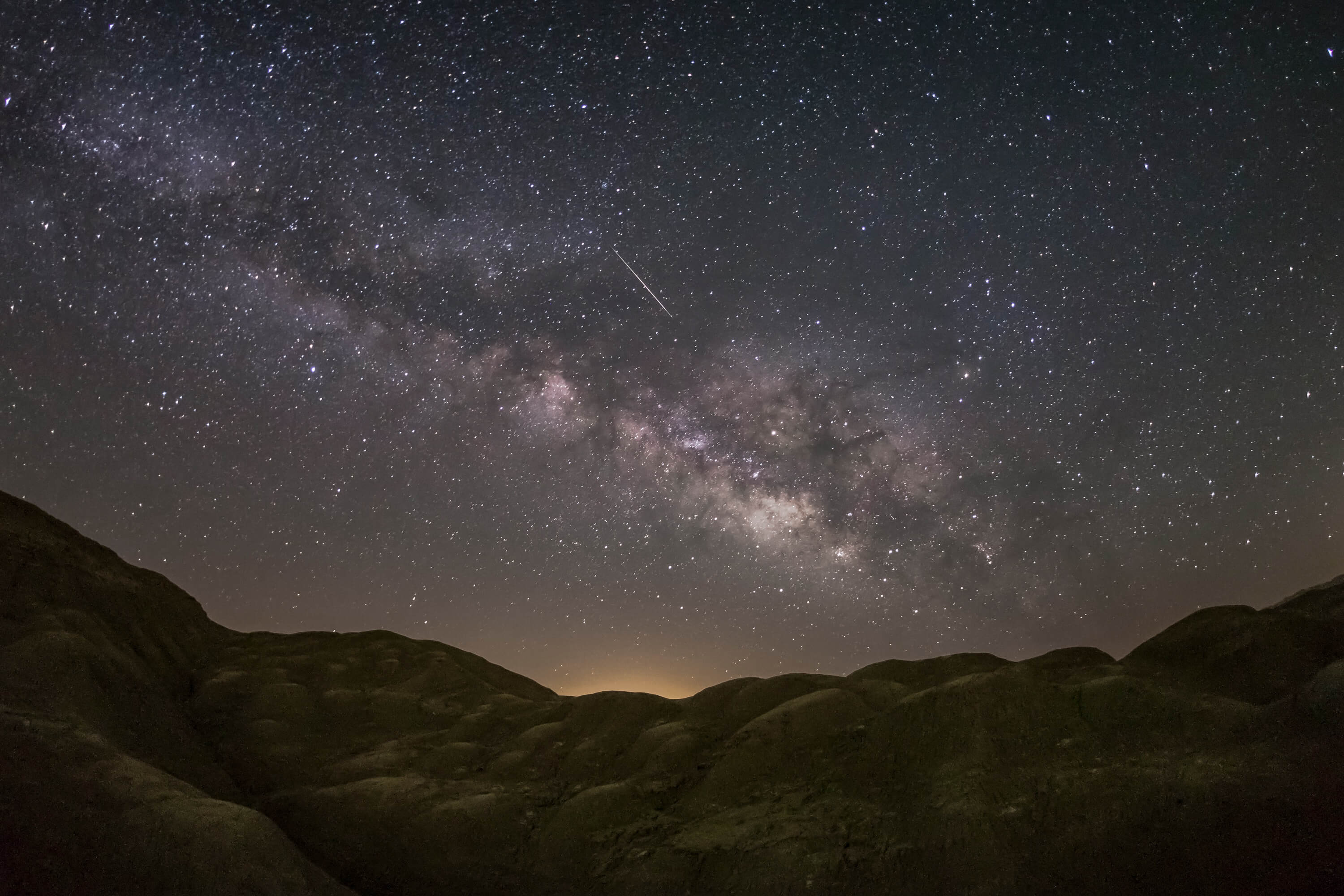 The stars in the desert landscape in Borrego Springs, California