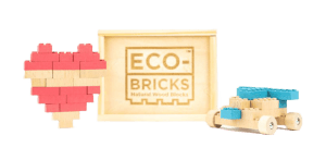 Once-Kids Eco-bricks Color Wooden Toy Blocks