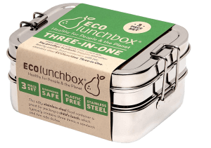 Ecolunchbox Three-in-One Stainless Steel Bento Eco friendly lunchbox