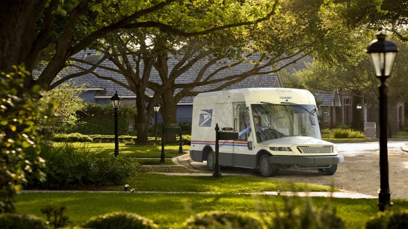 Delivery trucks usps electric