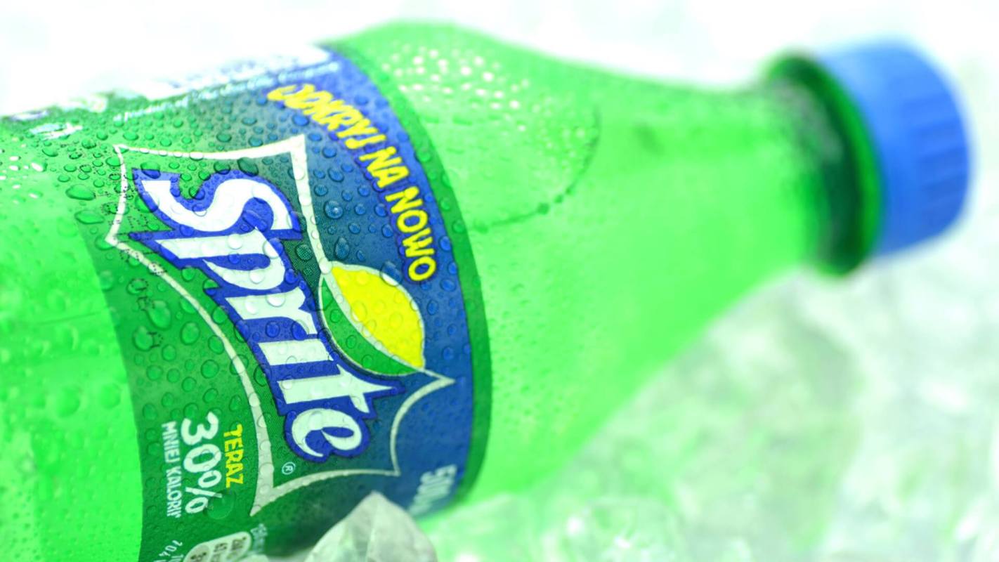 Green packaging of Sprite bottle