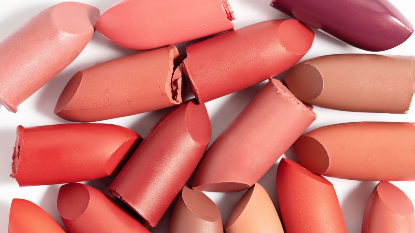 beauty products covered in plastic