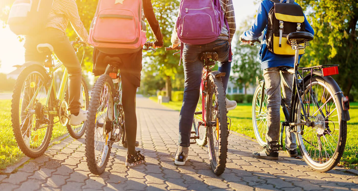 bike buses, Kids biking