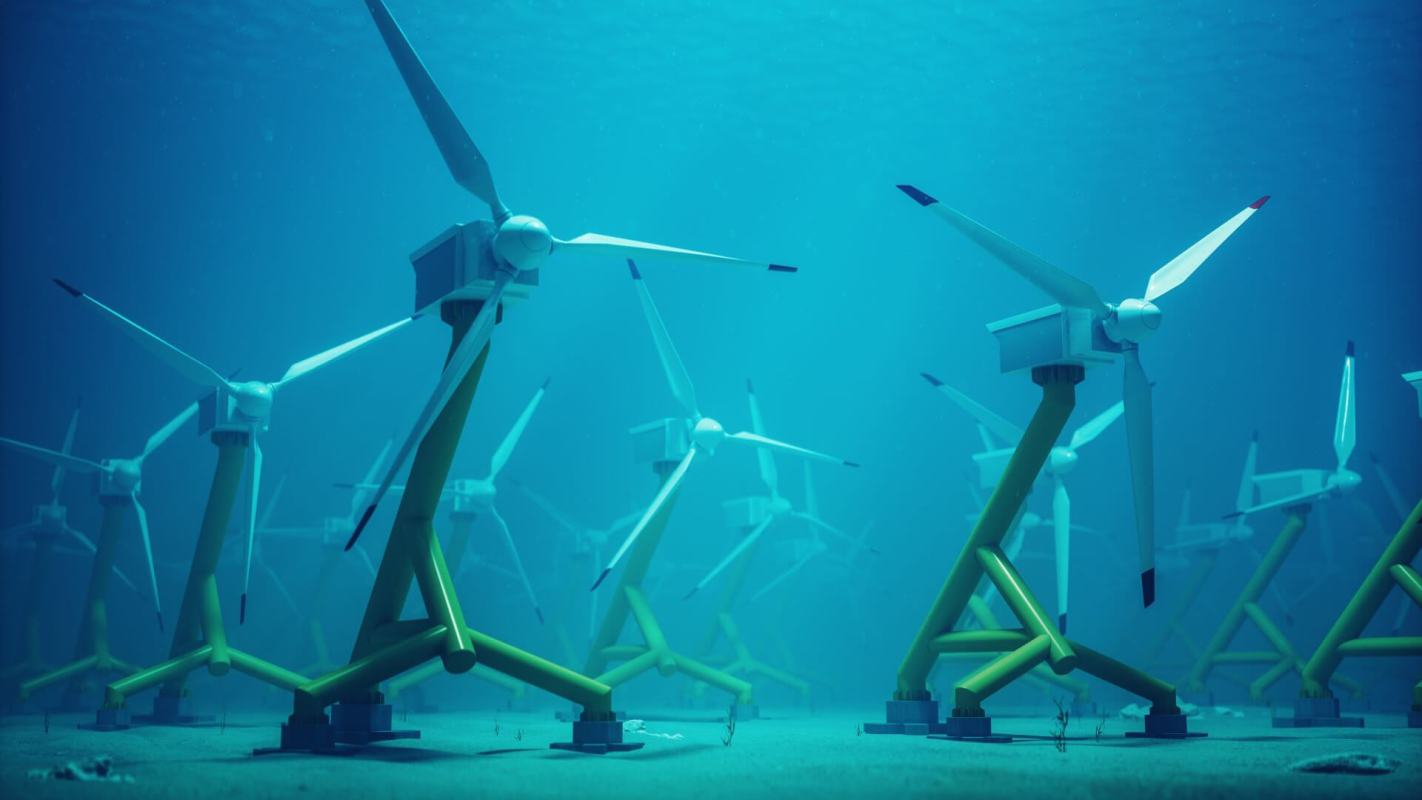 Using “tidal energy” to produce electricity. 