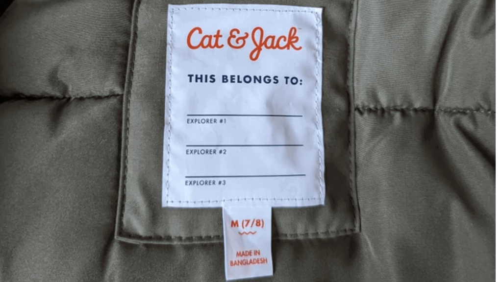 Parent shares unusual label they found on their child's jacket