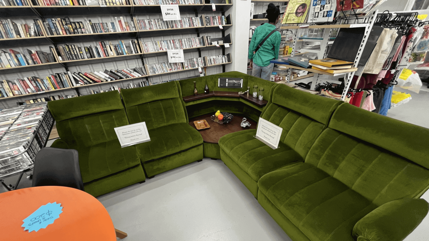 Green Couch thrifting