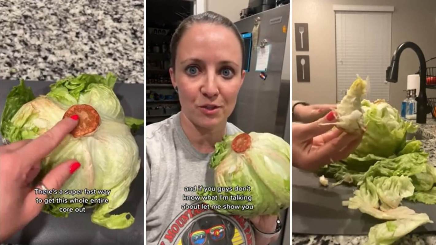 trick for cutting lettuce