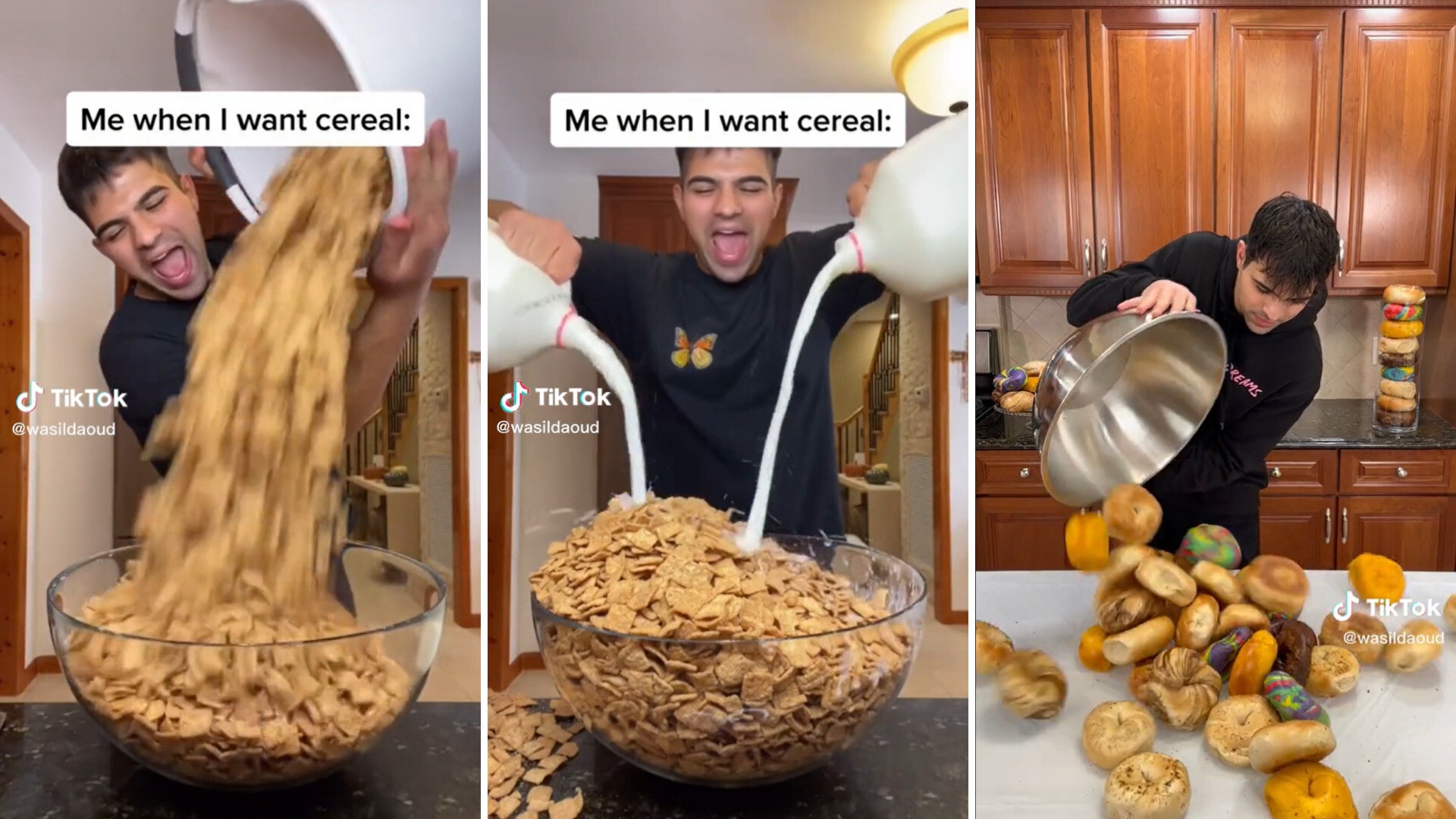 TikToker Wasil Daoud food-wasting video