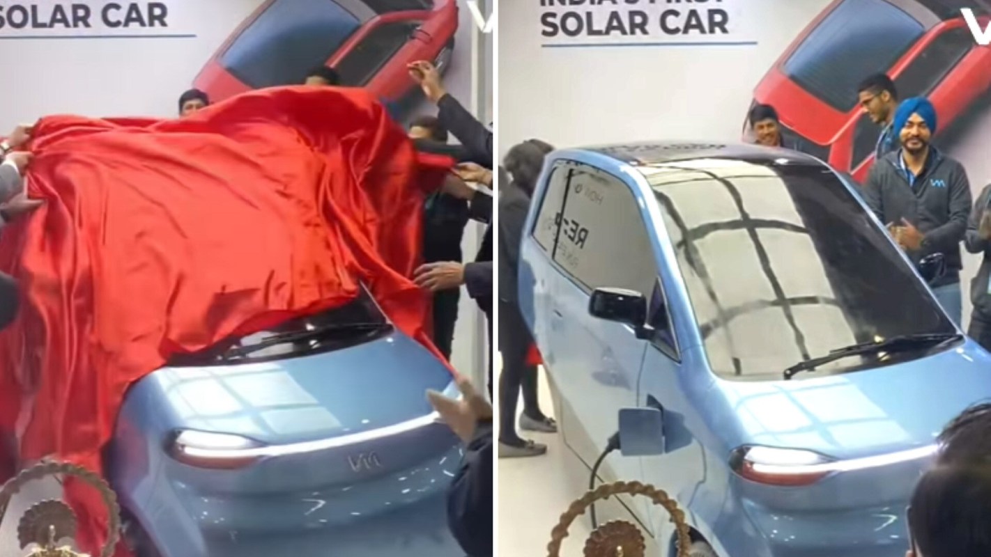 New Eva EV solar-powered car with 'free' charging