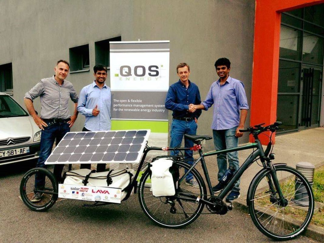 World-record-setting athlete Sushil Reddy on solar-powered bike