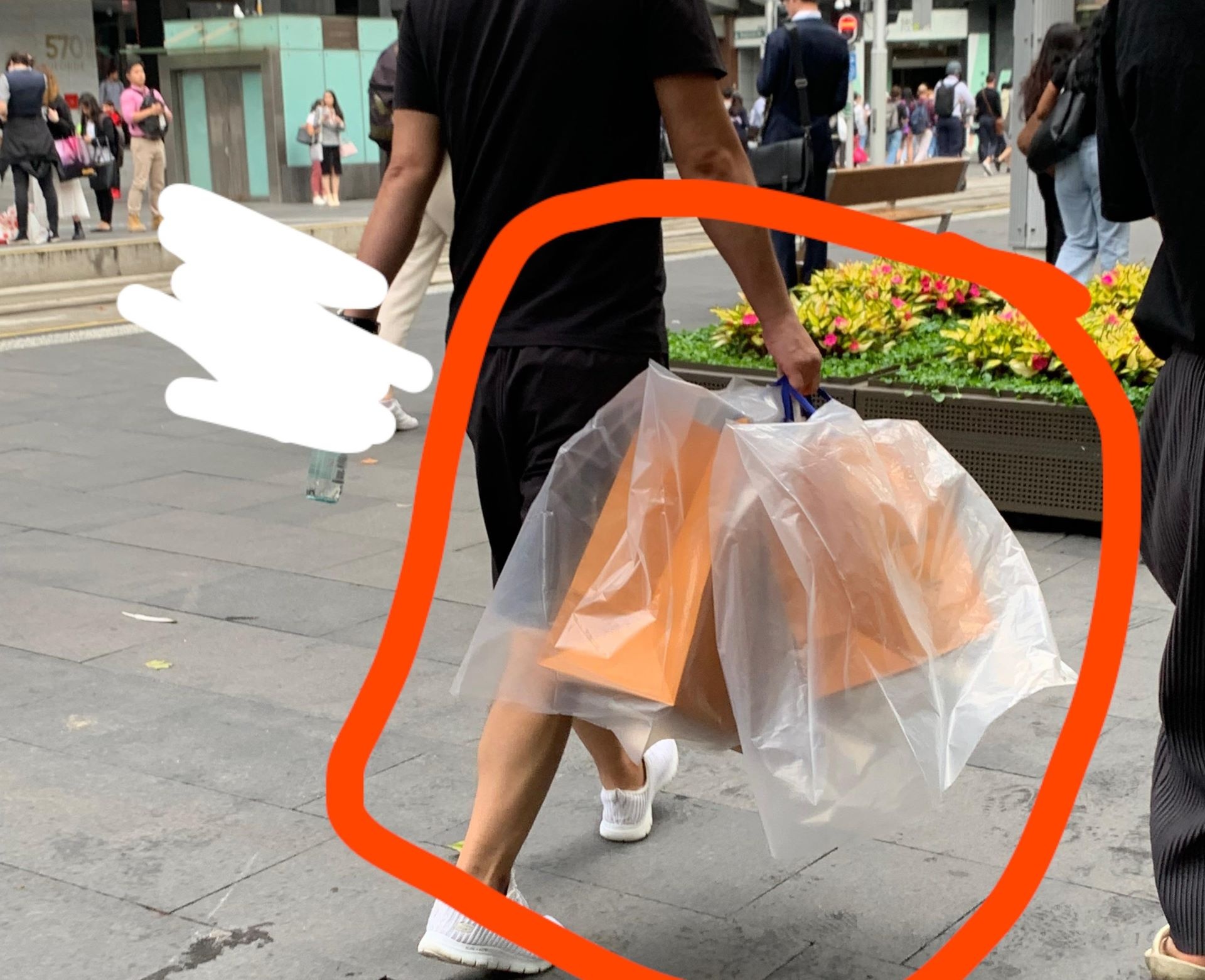 Luxury plastic bag on sale