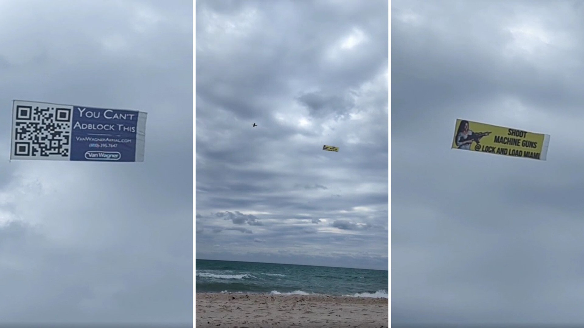 Aerial ads at the beach