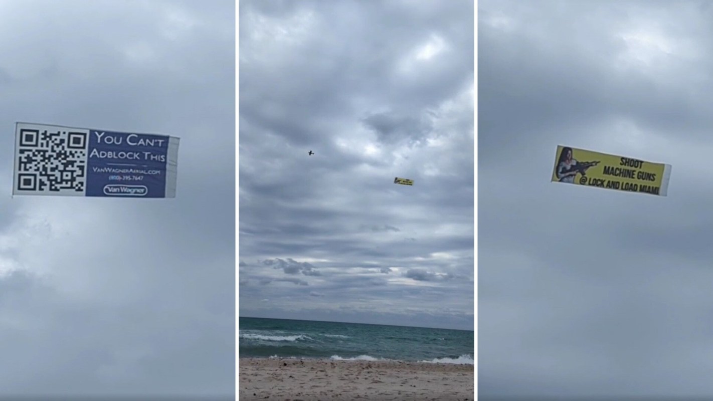 Aerial ads at the beach