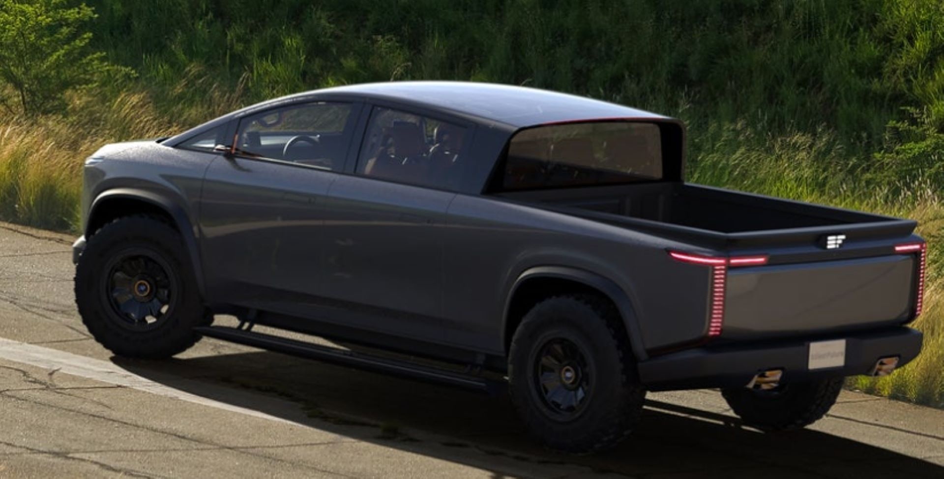 This EF1 T sun powered pickup truck has a very strange roof