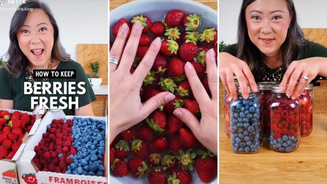 Keeping berries fresh Tiktok hack