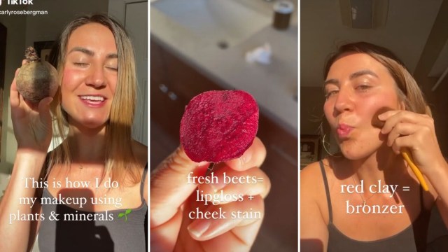 Natural makeup, turning food into makeup