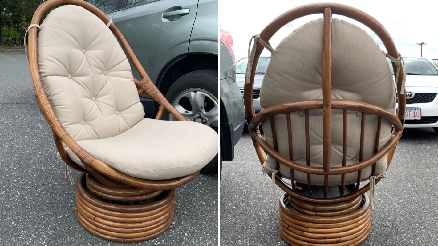 Vintage rattan rocker chair