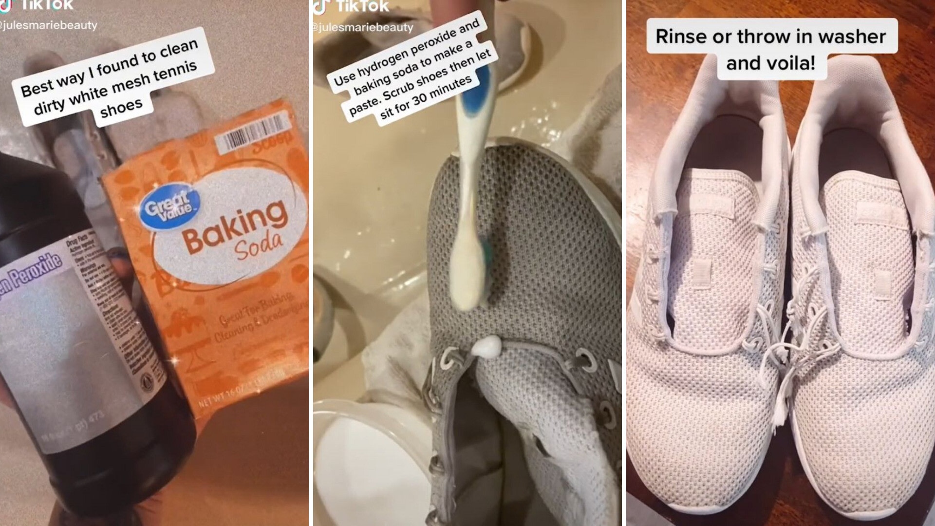 TikToker shares easy hack for cleaning white sneakers in minutes