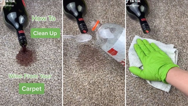 Club soda to tackle stubborn red wine spills