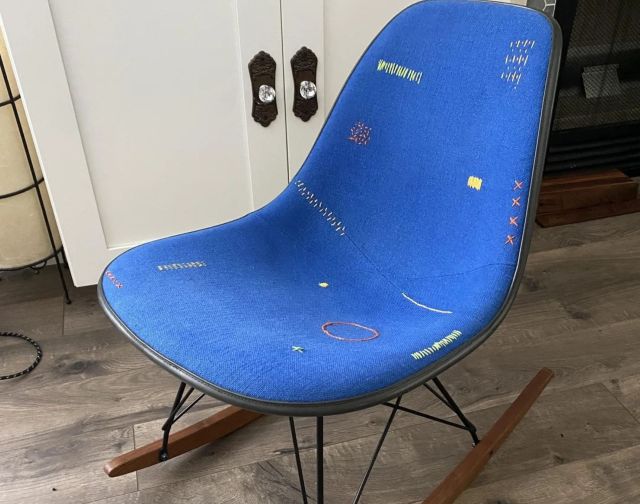 Stunning upcycling job on a rocking chair