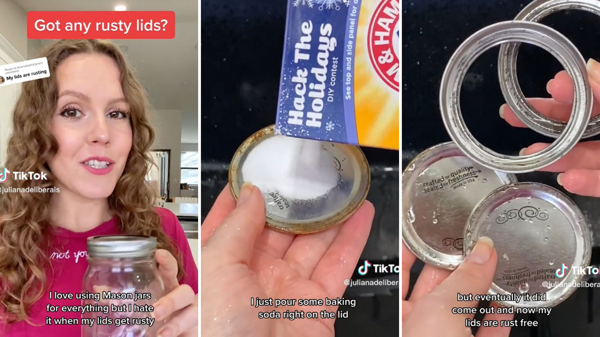 Remove rust from Mason jar lids with two ingredients