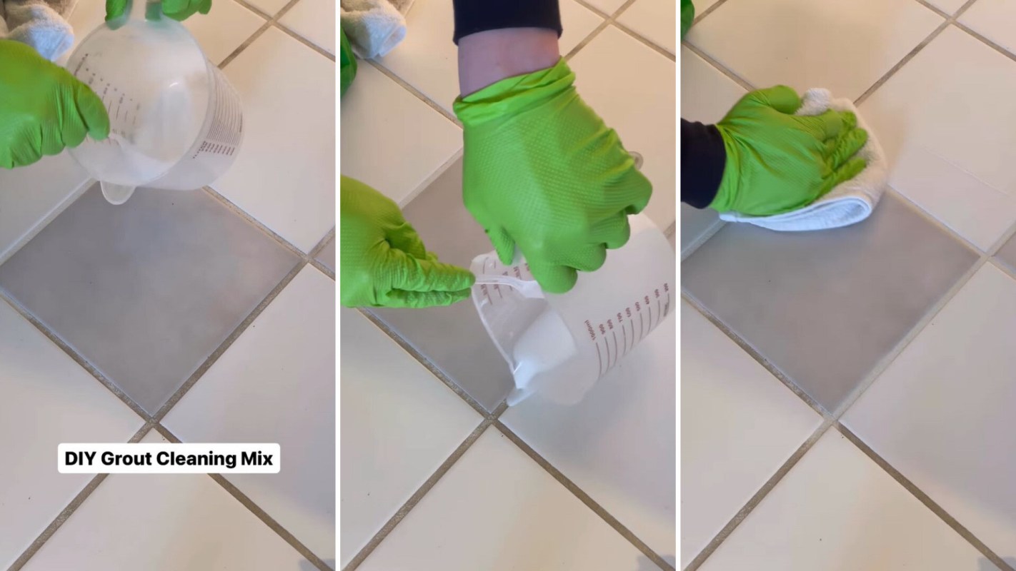 Incredible hack for making dirty grout spotless
