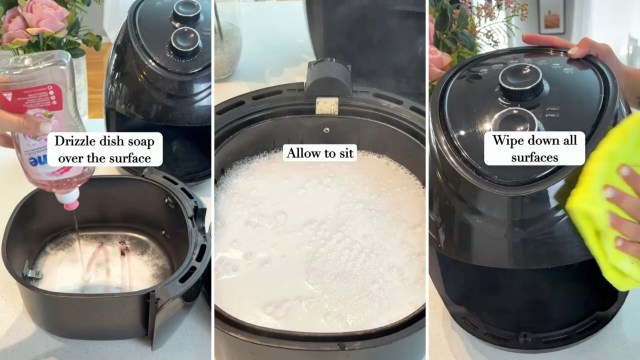Simple hack for cleaning out a grimy air fryer