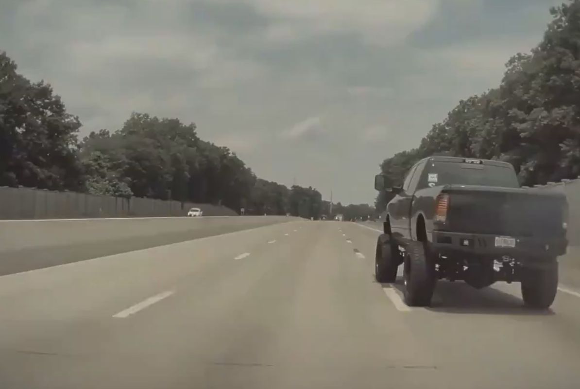 Rolled coal, Tesla dashcam footage