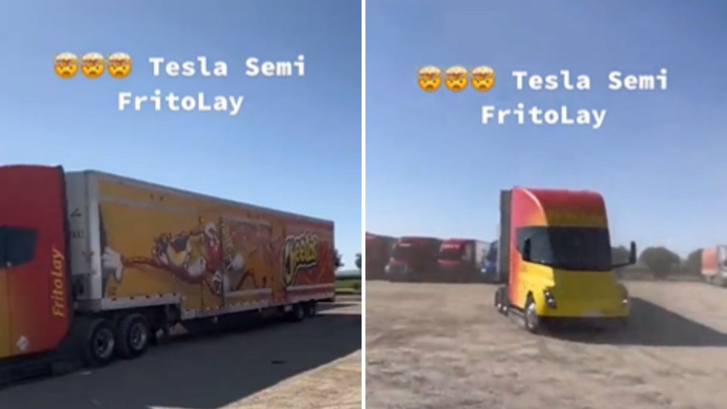 FritoLays, Excited fan records Tesla's Semi truck