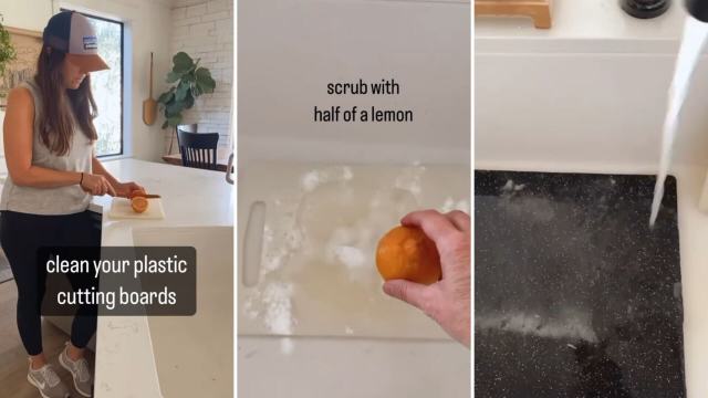 Amazing hack for cleaning stained cutting boards