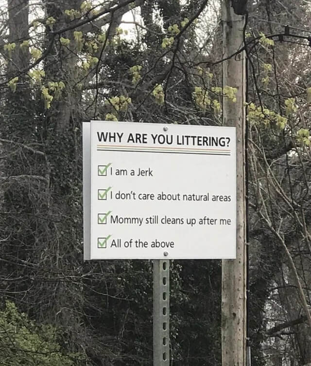 No littering, St. Augustine Florida, hoping to discourage littering