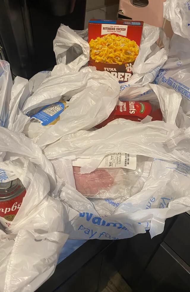 “Picked up an order from Walmart that had 50 items."
