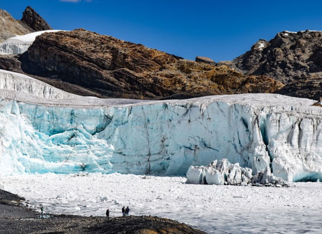 Between 2010 and 2021, the glaciers thinned from about 105 feet thick to just over 26 feet.