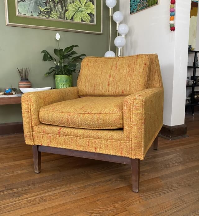 Skirted armchair