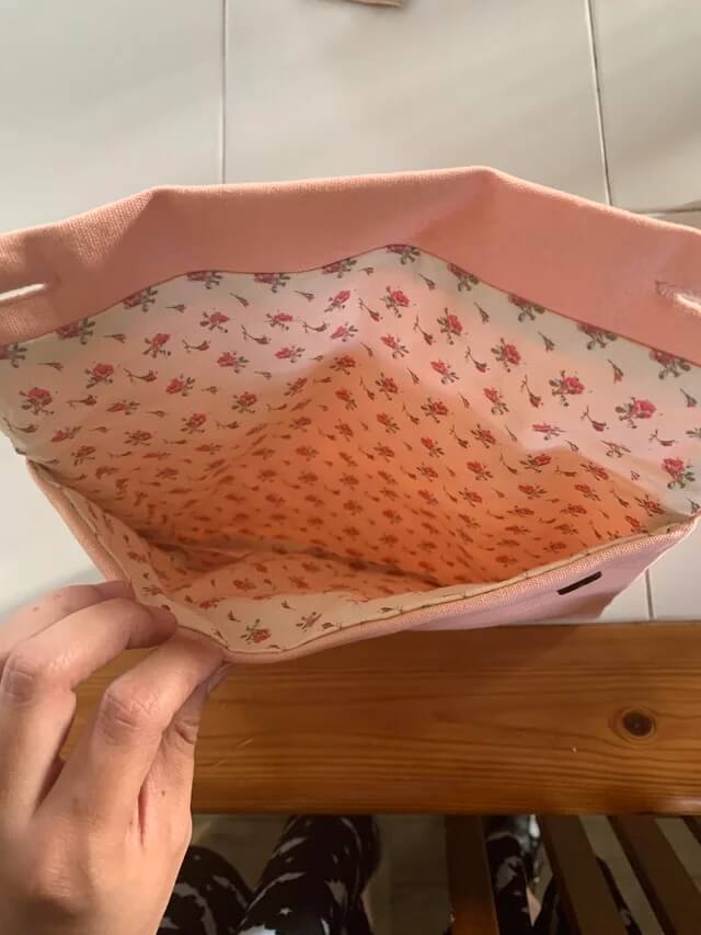 "That floral pattern on the inside is so cute."