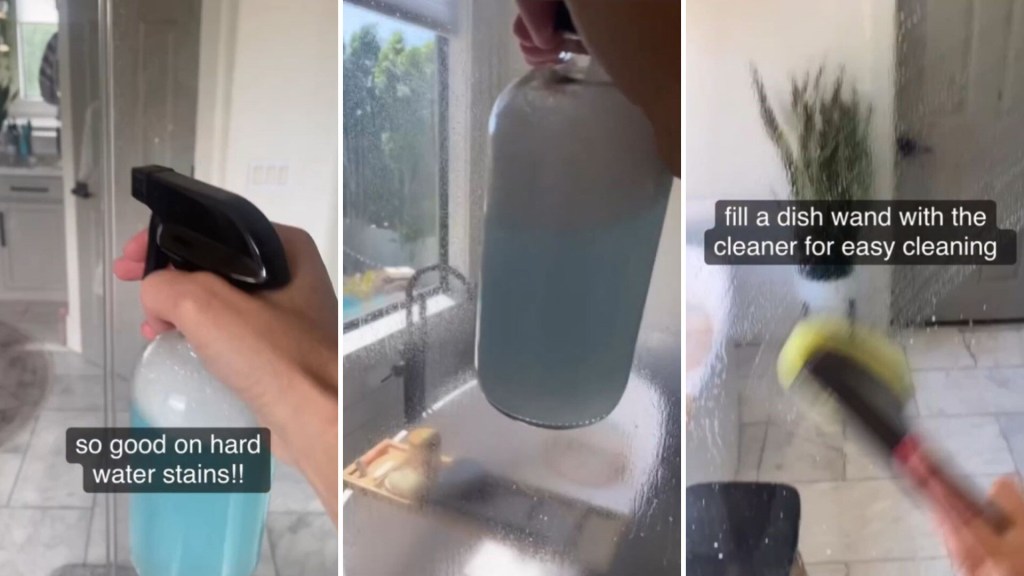 Homeowner shares 'best' shower glass cleaner made with just two