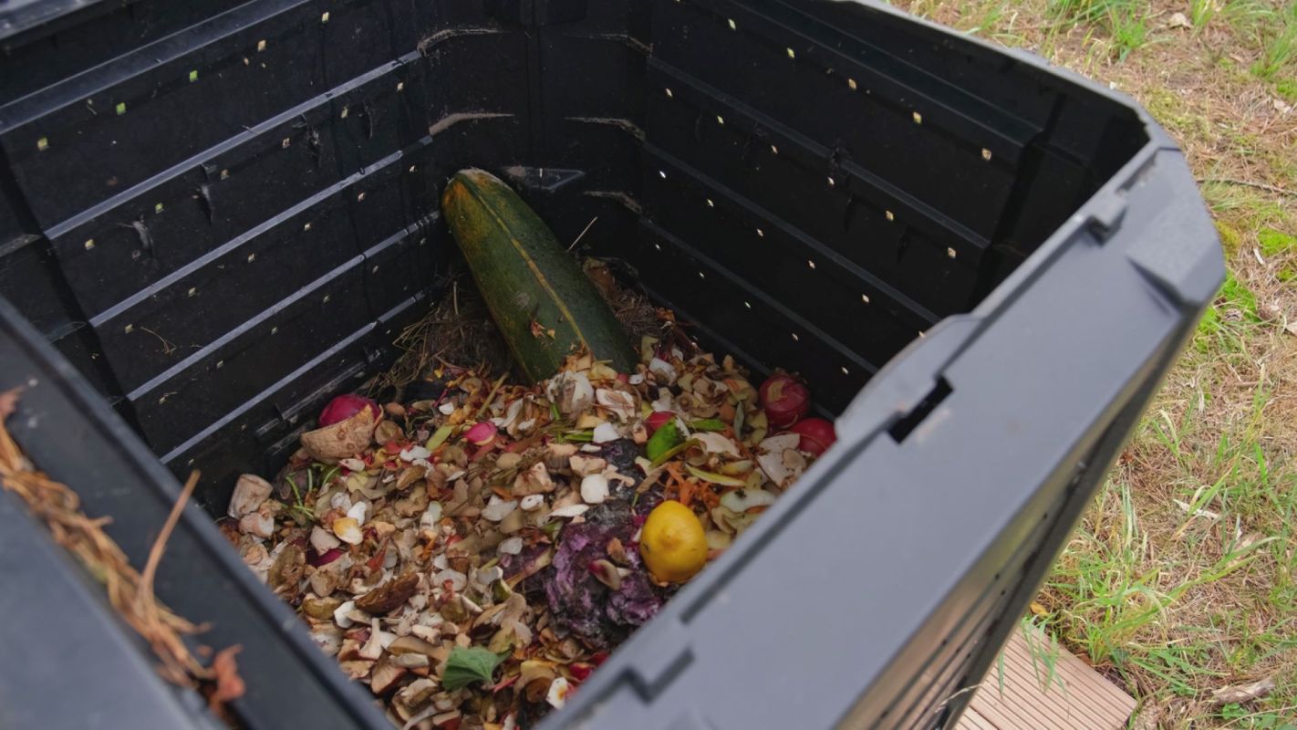"The lid states: 'food waste only.'"