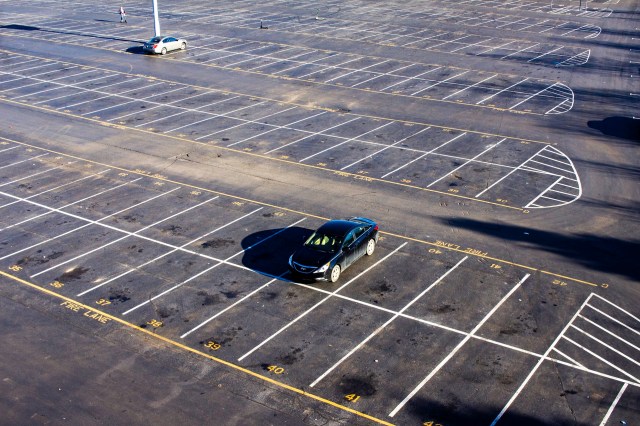 "The stadium itself is beautiful but the parking lot is definitely overkill."