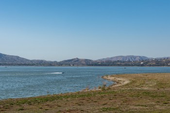 The 3,000-acre lake, located 60 miles southeast of Los Angeles, is the largest freshwater lake in Southern California.