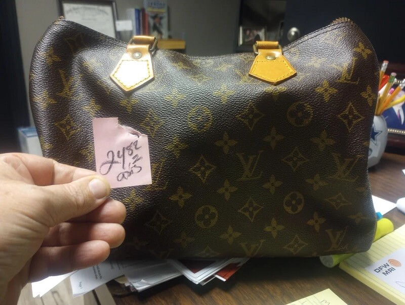 "Usually I don't blink when I see a Louis Vuitton bag at a thrift store because they are always fake."