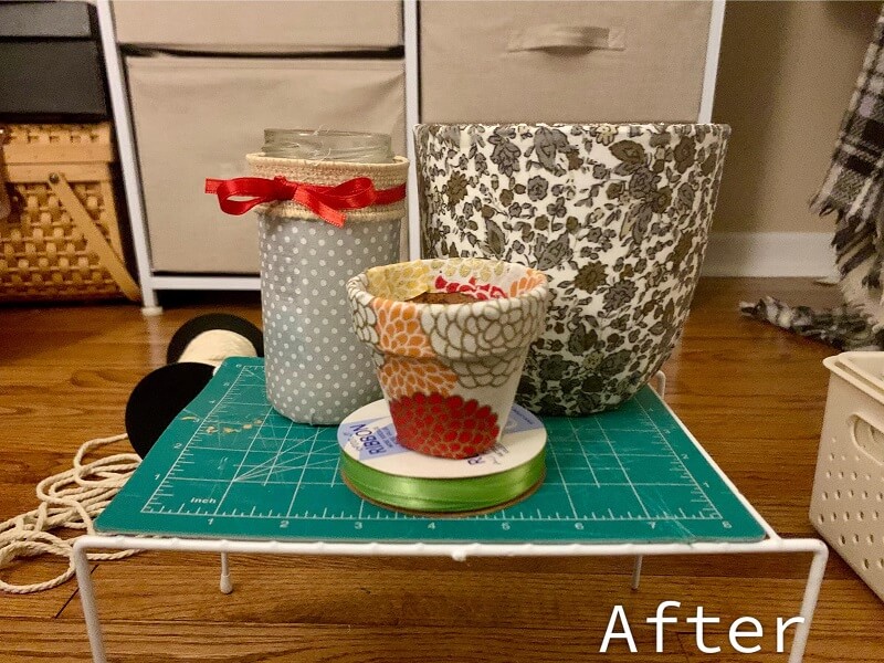 This simple upcycling project is a great way to use old or previously unwanted materials.