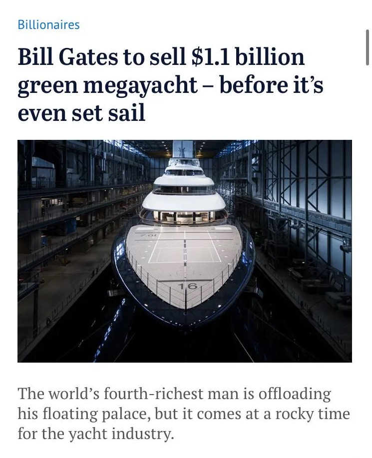 "There is no way they are actually pretending that there are eco-friendly yachts."