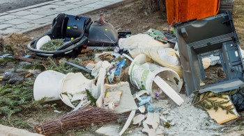 The city receives 30,000 calls to 311 per year reporting illegal dumping, a city worker explained.