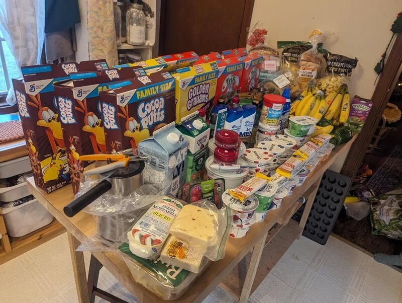"We totaled up the potential cost and it was $500 of groceries."