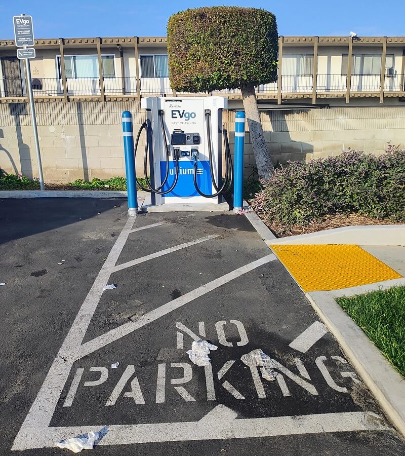 "The only way to use this charging station is to block the handicap access to the parking lot."