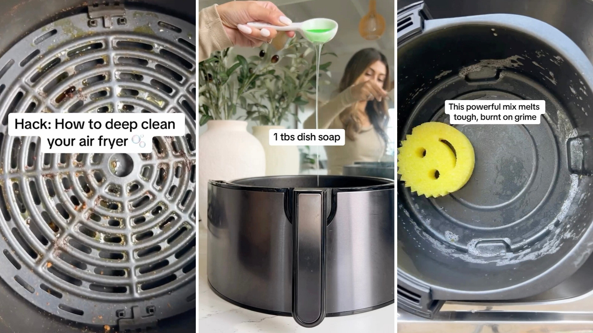 Mom shares easy trick to a sparkly clean air fryer without heavy ...