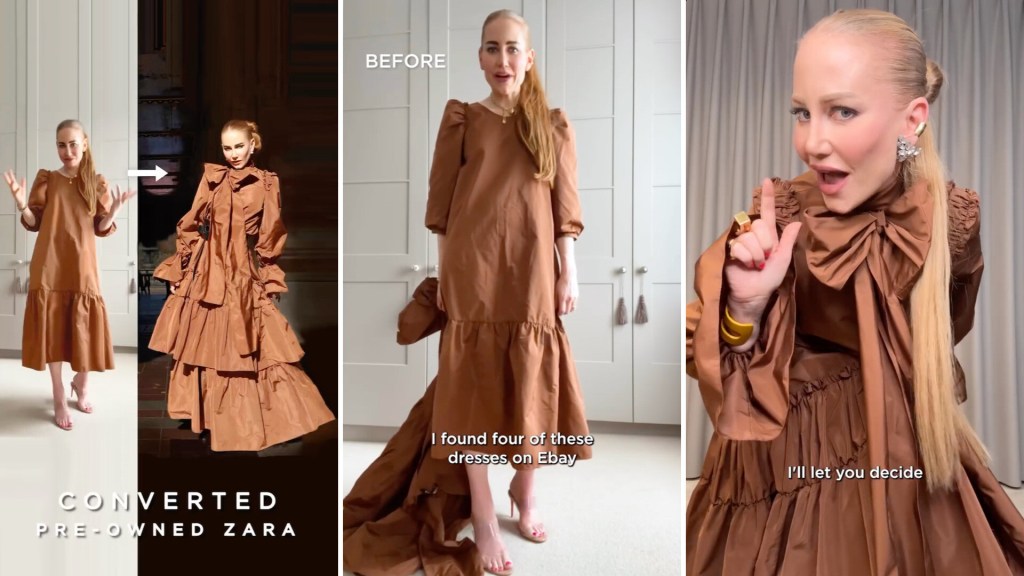 Fashion influencer showcases incredible secondhand clothing conversion with  elegant designs: 'The options are literally endless'