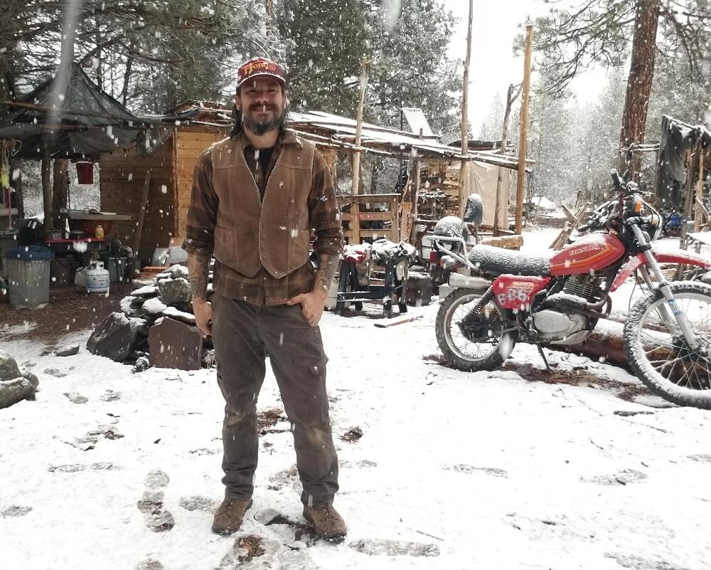 View of Off-grid homeowner embraces the challenges of an icy Oregon winter ...